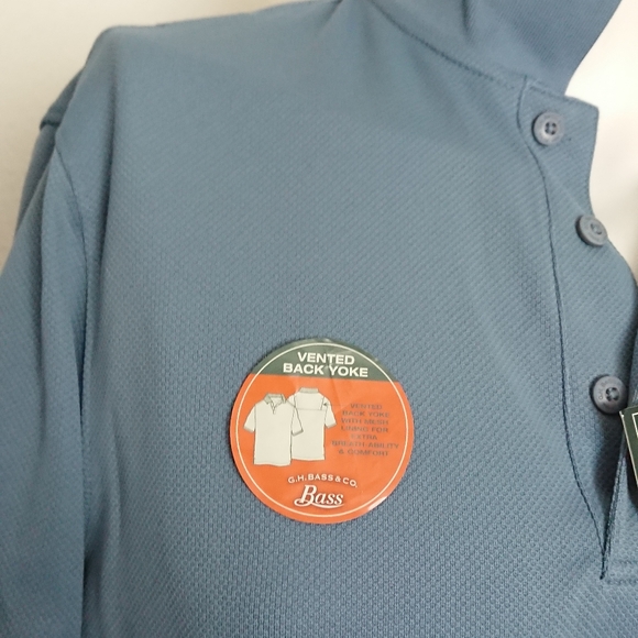 New Bass explorer fishing polo M blue turbo-dry - Picture 3 of 4